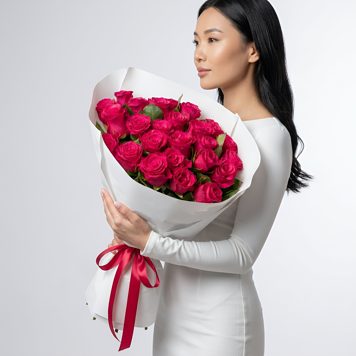 Cerise Passion Premium Rose Bouquet