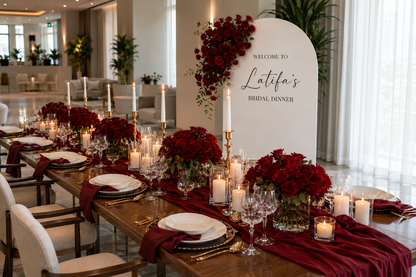 Crimson & Gold Luxury Bridal Dinner