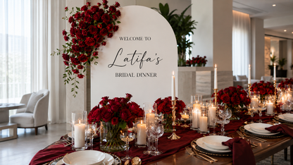 Crimson & Gold Luxury Bridal Dinner