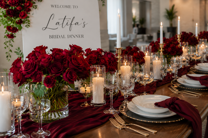 Crimson & Gold Luxury Bridal Dinner