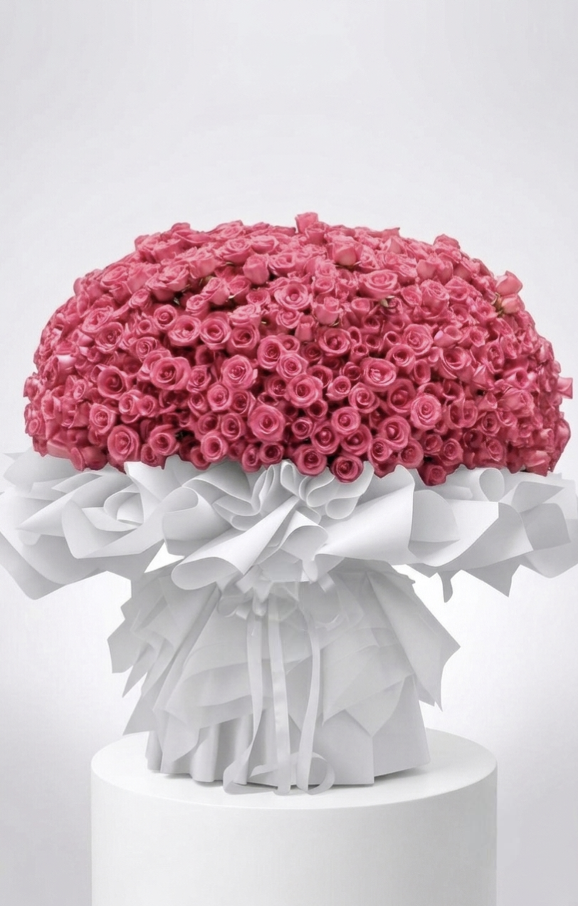 Imperial Pink Rose Dome