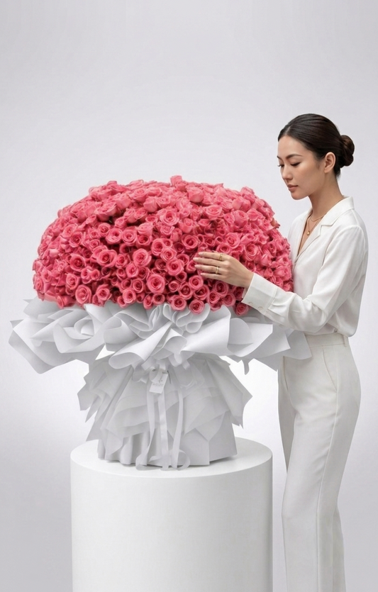 Imperial Pink Rose Dome