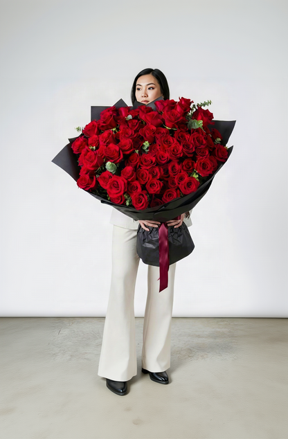 Majestic Red Rose Hand Bouquet