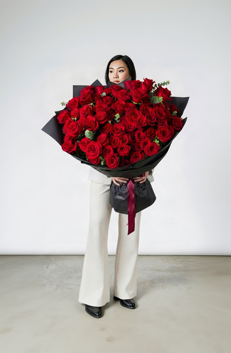 Majestic Red Rose Hand Bouquet