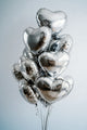 Silver Heart Balloons