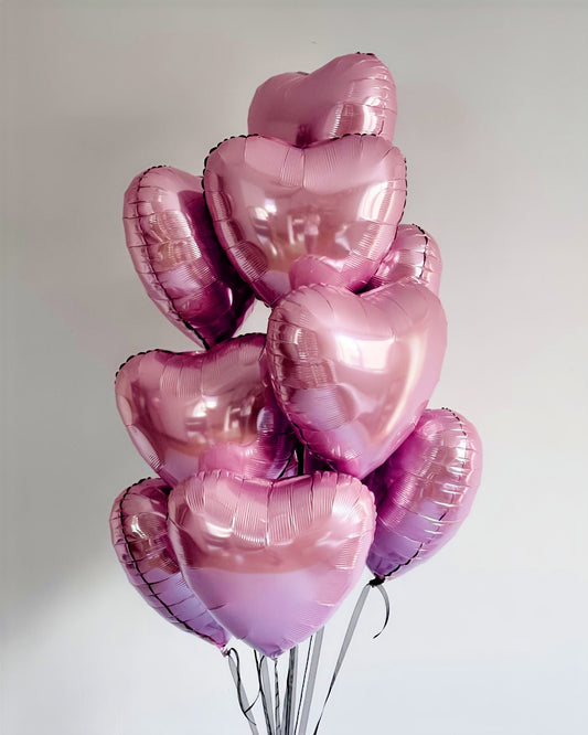 Rose Gold Heart Balloons