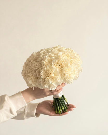 White Velvet Bridal Bouquet