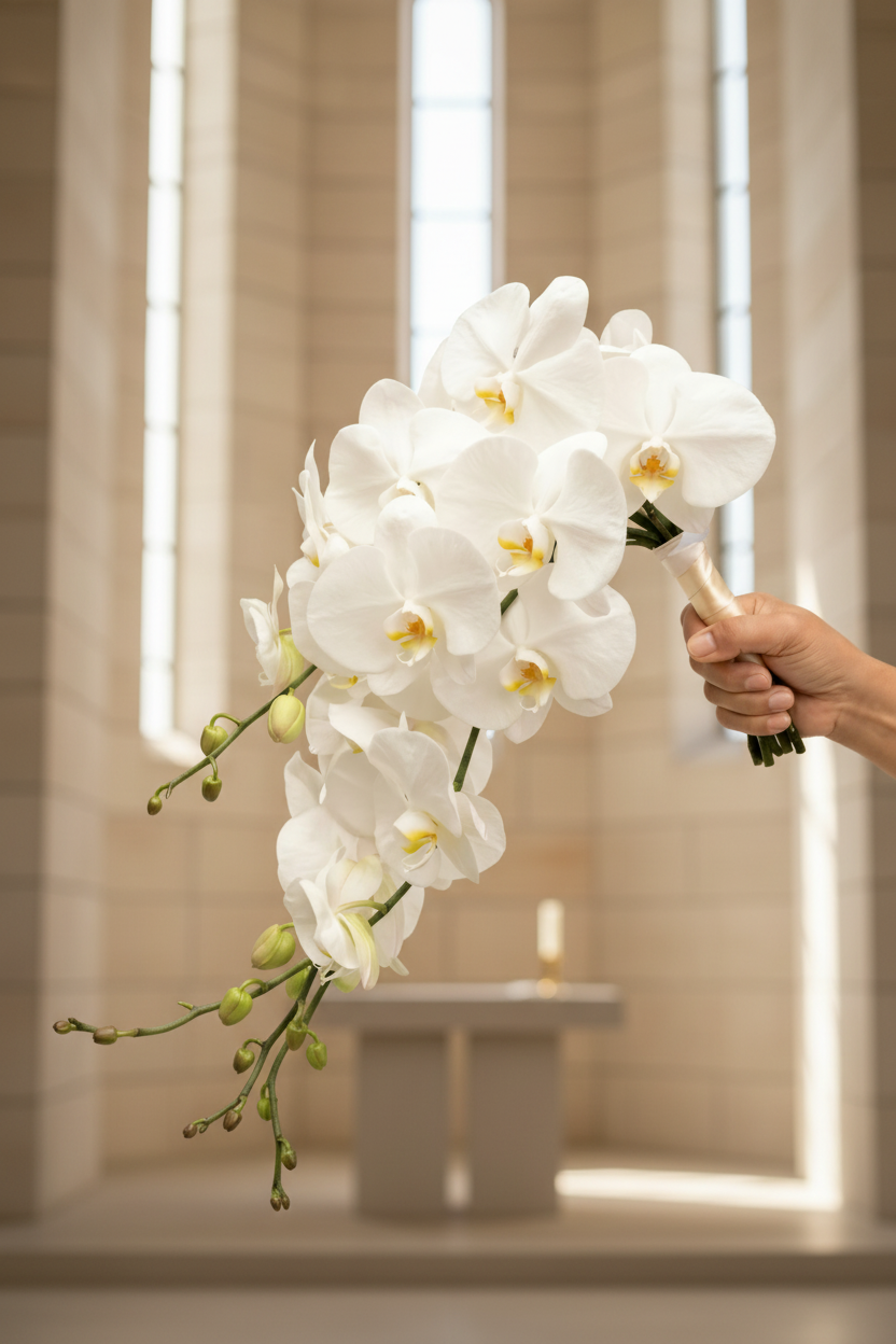 Phalaenopsis Cascade Bridal Bouquet
