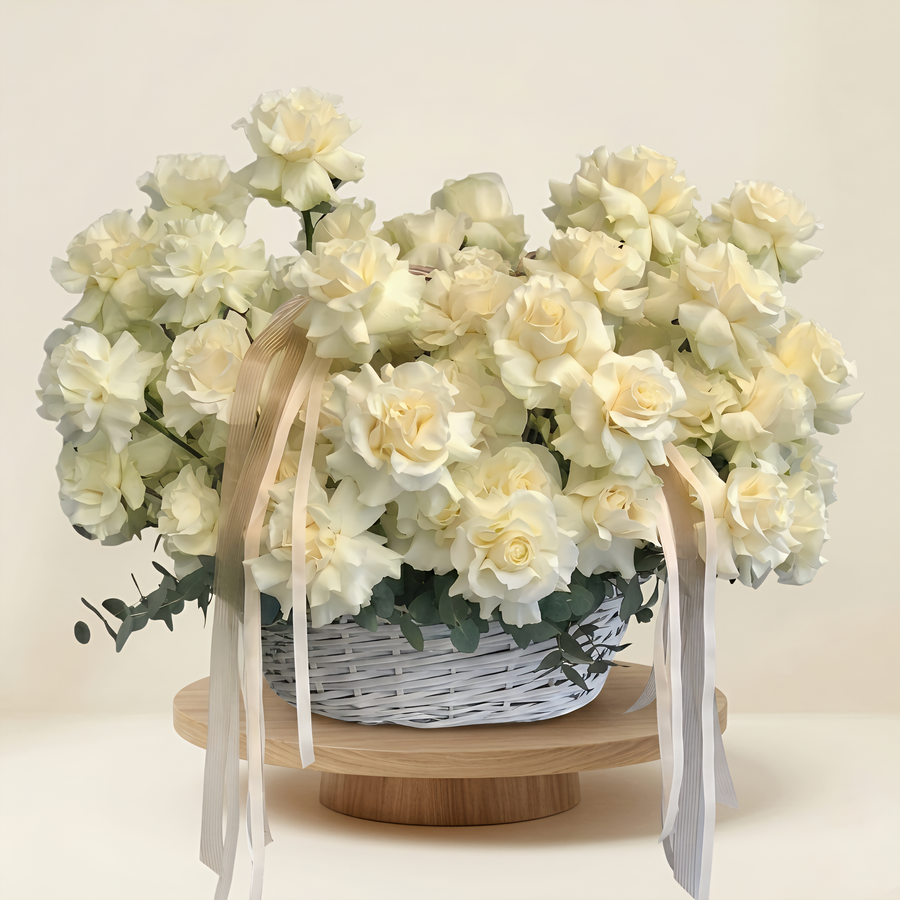 Ivory Elegance Basket
