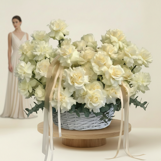 Ivory Elegance Basket