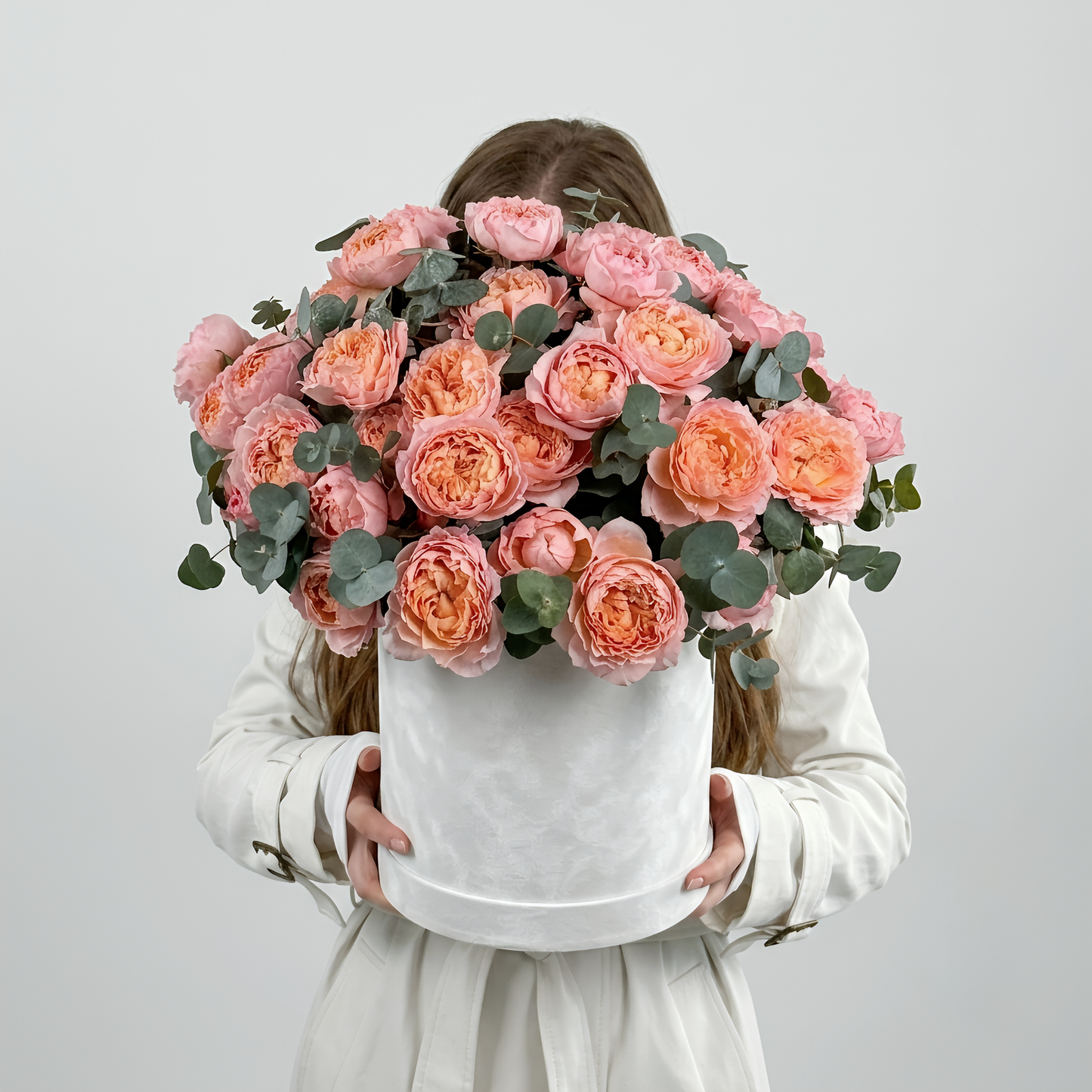 Peach Sorbet Luxury Garden Rose Box
