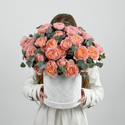 Peach Sorbet Luxury Garden Rose Box