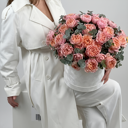 Peach Sorbet Luxury Garden Rose Box