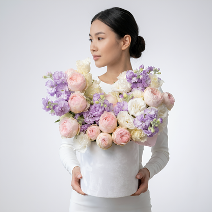 Lavender & Blush Pastel Garden Box