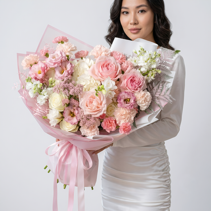 Pastel Symphony Luxury Mixed Bouquet
