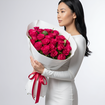 Cerise Passion Premium Rose Bouquet