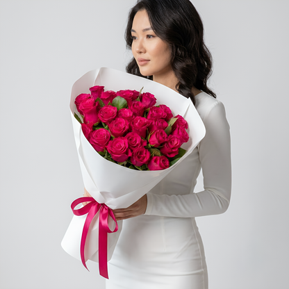 Cerise Passion Premium Rose Bouquet