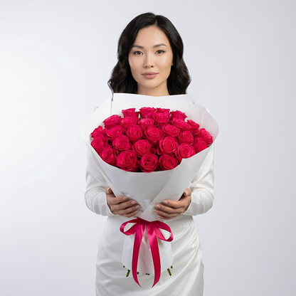 Cerise Passion Premium Rose Bouquet