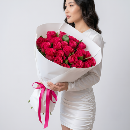 Cerise Passion Premium Rose Bouquet