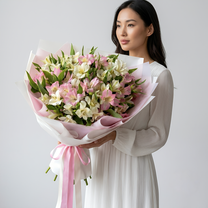 Blush Harmony Alstroemeria Bouquet