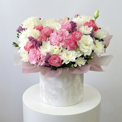 Pink Blush Velvet Floral Dream Box