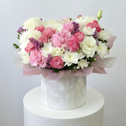 Pink Blush Velvet Floral Dream Box