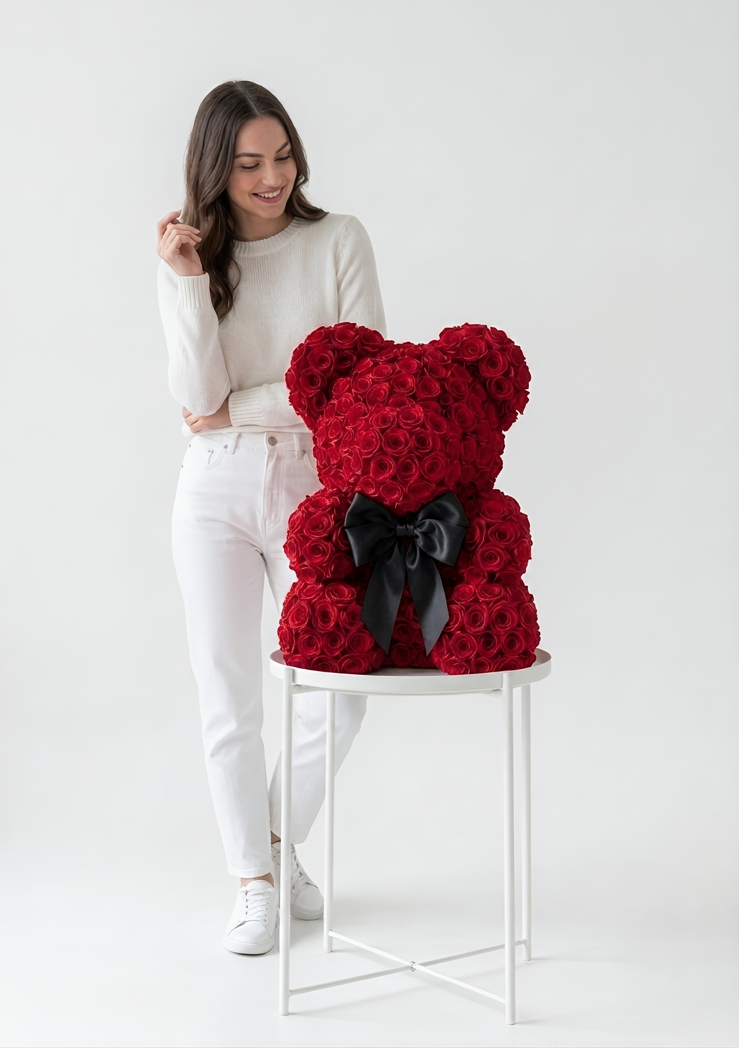 Royal Velvet Red Rose Bear