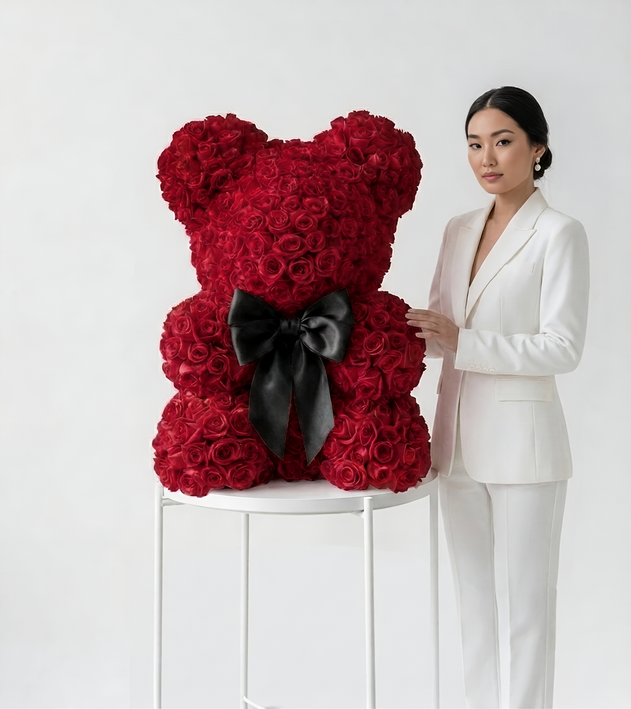 Royal Velvet Red Rose Bear
