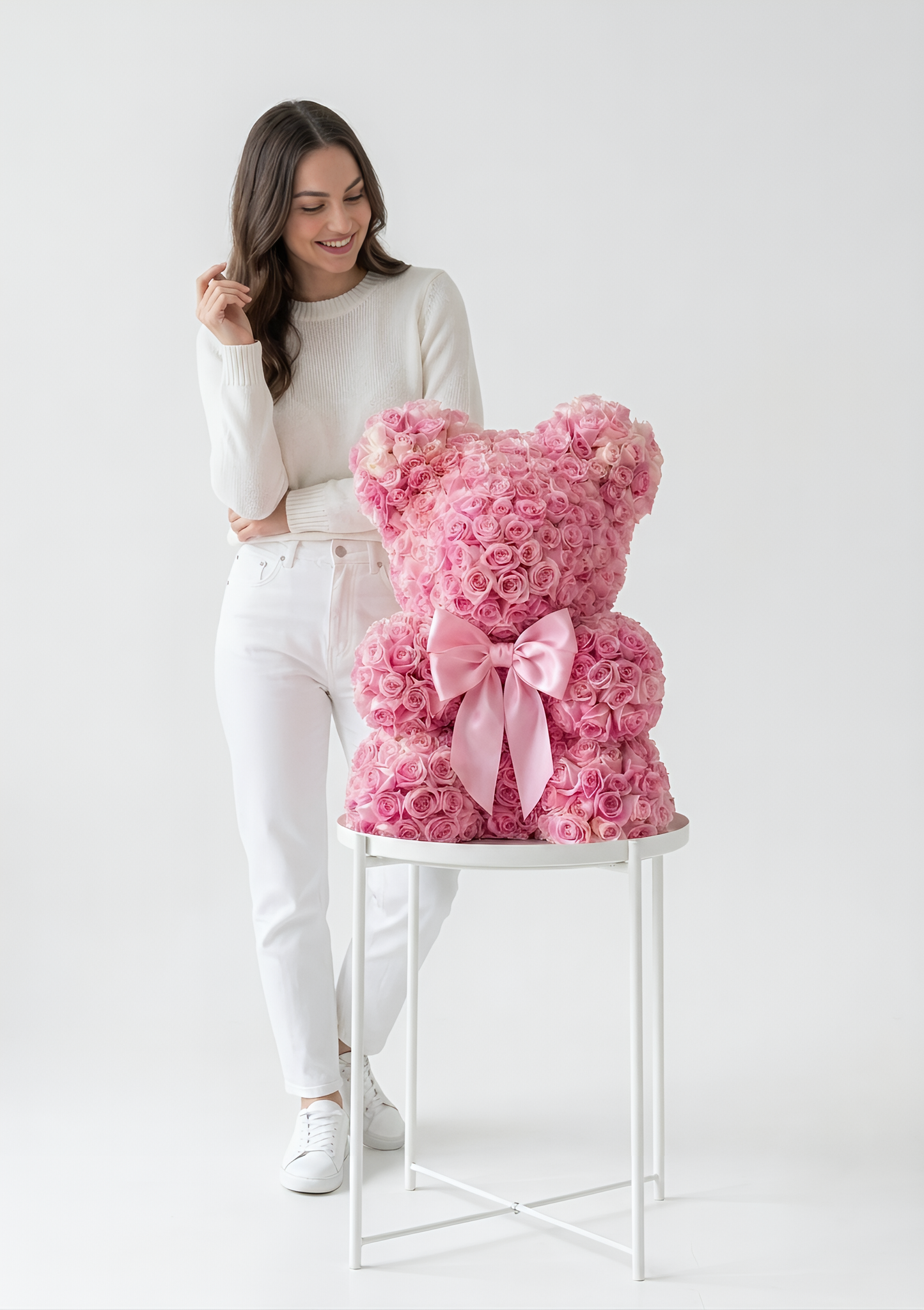 Royal Blush Floral Teddy Bear