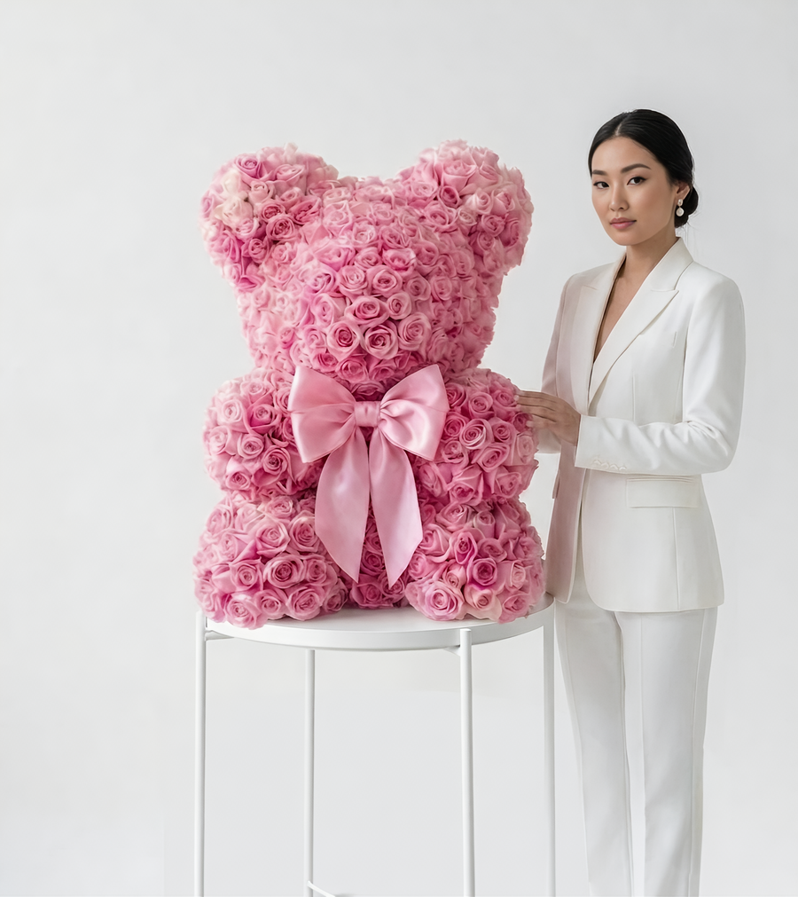 Royal Blush Floral Teddy Bear