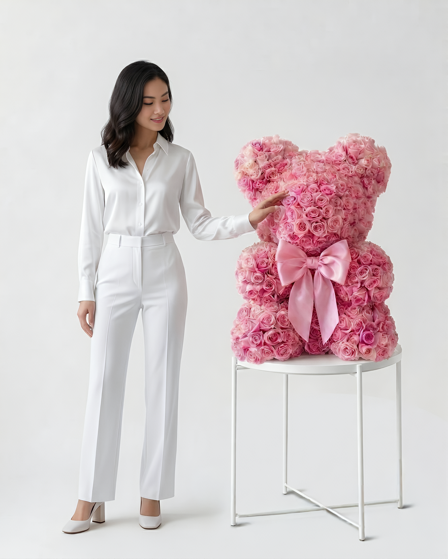 Royal Blush Floral Teddy Bear