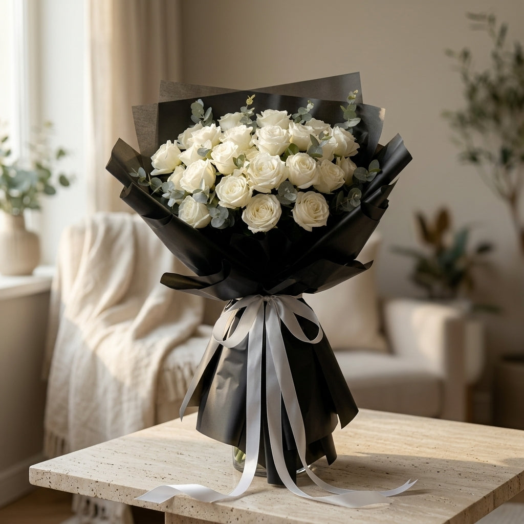 Ivory Luxe Rose Bouquet
