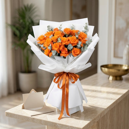 Sunset Bloom Rose Bouquet