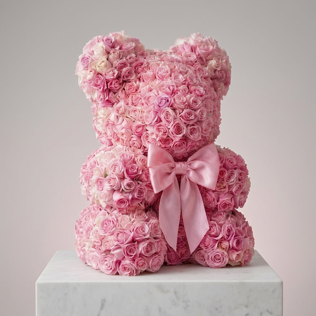 Royal Blush Floral Teddy Bear