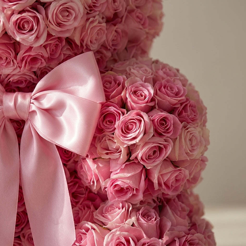 Royal Blush Floral Teddy Bear