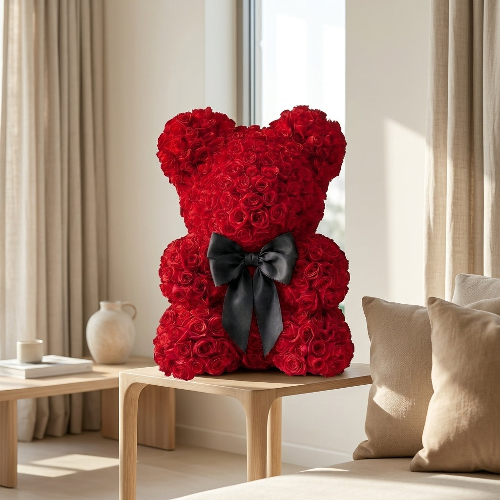 Royal Velvet Red Rose Bear