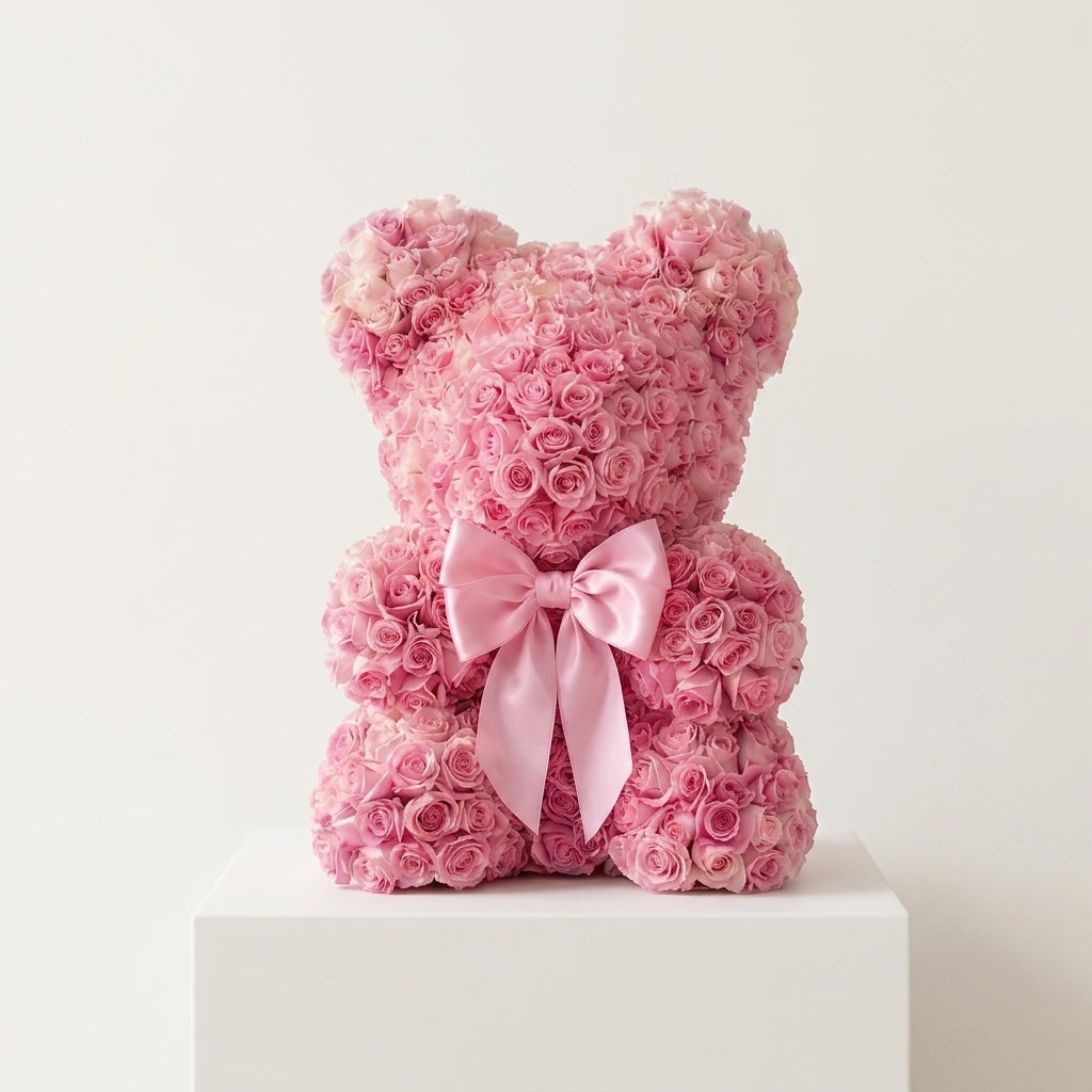 Royal Blush Floral Teddy Bear